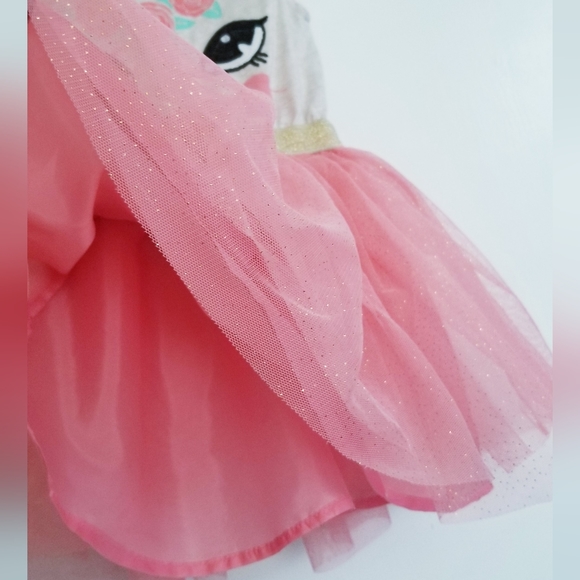 Little Lass Kitty Cat Print Peach Tutu Skirt Dress Size 3T - Picture 6 of 12